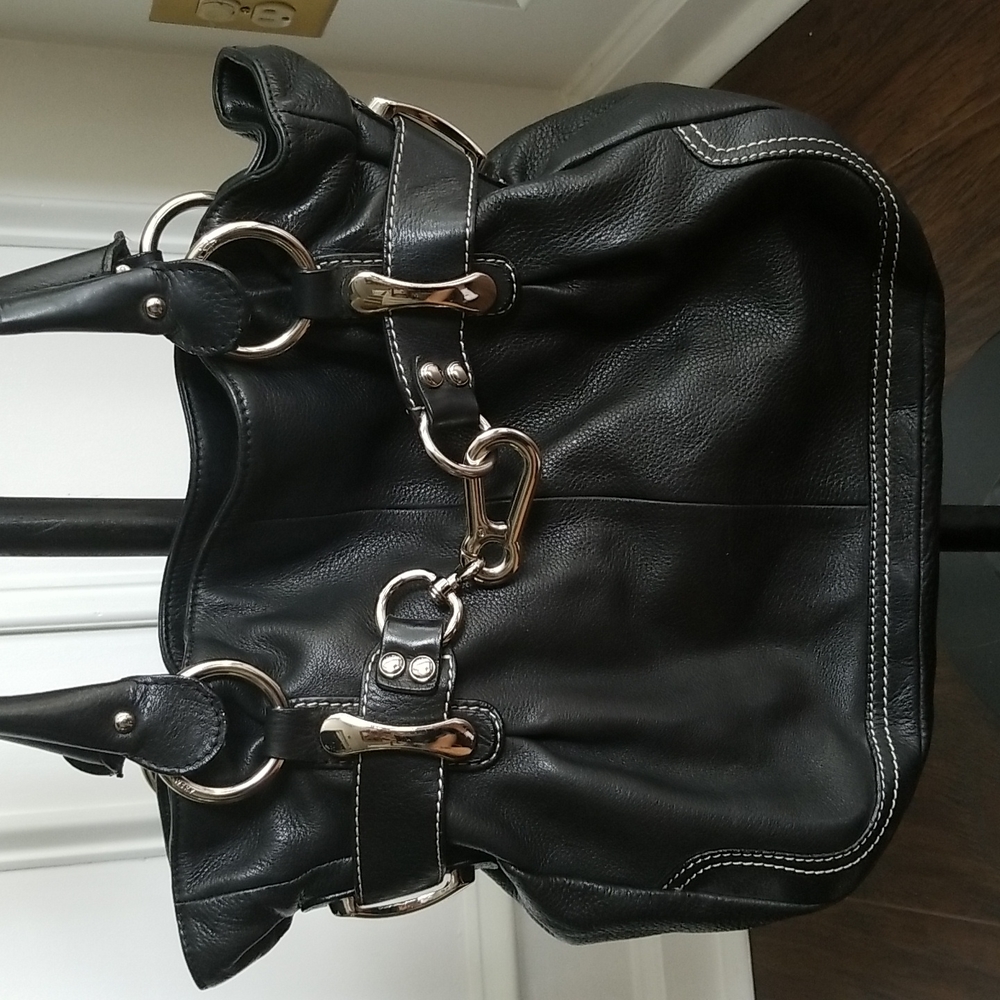 B Makowsky Black Leather bag